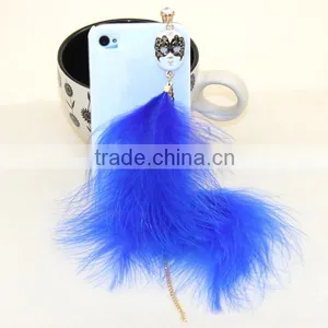 Smallquantity Wholesale Fur Pom Dust Plug for Samsung Galaxy s6 thumbnail-1