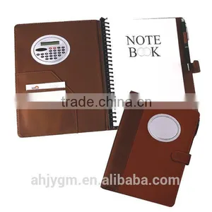 Good Quality 27.2x20.6cm With Pocket & Calculator Leather Agenda/Notebook. thumbnail-1