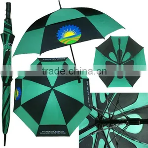 Big Double Canopy Green Golf Umbrella thumbnail-1