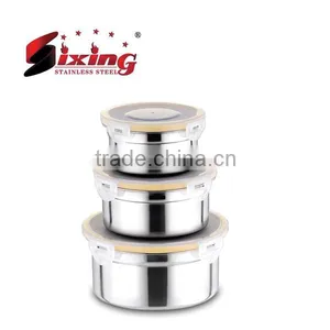 6Pcs Colorful Stainless Steel Crisper Box Set thumbnail-1