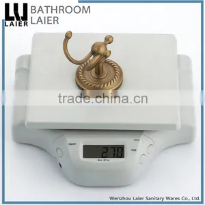 Middle East Retro Design Brass Antique Bronze Statues Bathroom Accessories Wall Mounted Robe Hook thumbnail-3