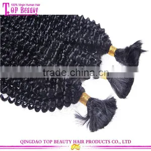 Best Sell Afro Kinky Human Hair Bulk Wholesale Cheap Russian Human Hair Bulk thumbnail-2