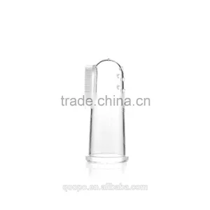 Food Grade Soft Non-toxic Baby Finger Silicone Rubber Toothbrush Holder thumbnail-1