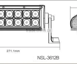 High Quality 36 Watt 7 Inch LED Light Bar 12v Offroad Auto 36w Led Working Light for Car thumbnail-1