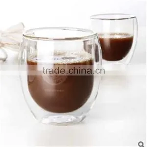 New Product 400ml Without Handle Borosilicate Double Wall Glass Cup.coffee Juice Glass Cup thumbnail-1