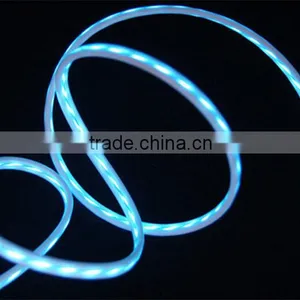 Visible Flow Led EL Light Micro Usb Sync Data Charge Cable for Android thumbnail-3