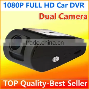 Factory Wholesale Top Quality Dual Camera Double Lens Car Cam Corder DVR Video Camera 1080p With 2.7 Inch TFT LCD Display thumbnail-2