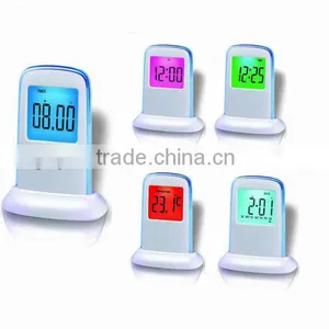 Fancy Change 7 Color Digital Alarm Thermometer Clock thumbnail-1