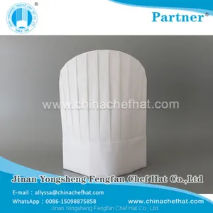 60g Disposable Non Woven Round Top Chef Hat 28cm*30cm thumbnail-1
