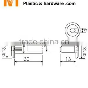 Steel Zinc Plated Confirmat One Piece Screw Bolt and Connector Fastener thumbnail-1