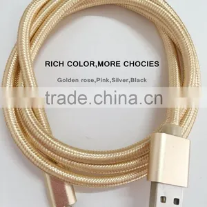 New Arrival Customized Wholesale Metal Braided Usb Cable 2 in 1 Mirco Usb Cable for Iphone &samsung thumbnail-1