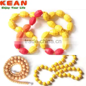Silicone Teething Jewelry Champagne Navajo White DimGray Colors for You Choice Necklaces Silicone Bead Teething thumbnail-1