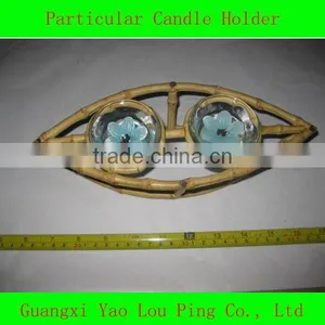 Artistic Exquisite Bamboo Candle Craft Holder thumbnail-1