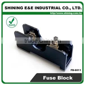 FB-6011 For 6x30mm Glass Fuse Rail Mounted 600V 1 Pole 15A Fuse Block thumbnail-2