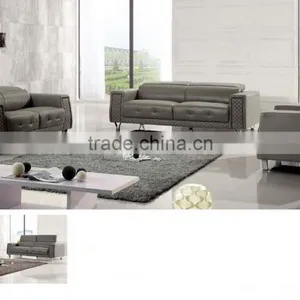 Bisini Modern Desgin Living Room Genuine Leather Sofa Set thumbnail-1