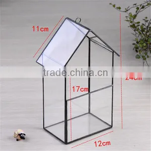 Micro Landscape Accessories House Shape Geometric Glass Containers thumbnail-1