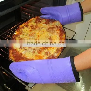 Amazon Selling Well BBQ Cooking Gloves Silicone Oven Mitts for Oven Cooking thumbnail-5