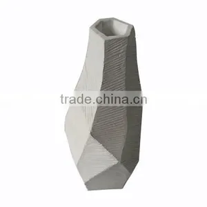 Cheap White Garden Concrete Plant Pots Flower Vase thumbnail-1