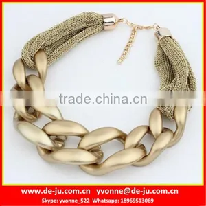 Golden Lobster Clasp New Trendy Necklace thumbnail-1