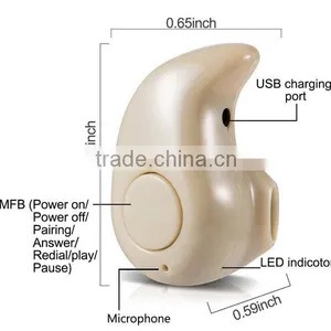 2016 New Products High Quality IN-Ear Hidden MINI Wireless Bluetooth 4.0 Stereo Earphone Headphone S530 thumbnail-4