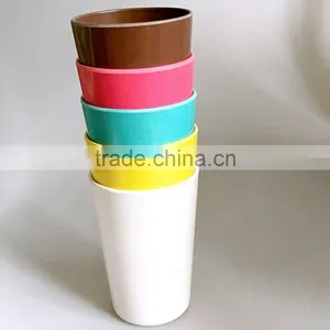 Colored Children Tumbler Cups Biodegradable Bamboo Fiber Drink Mug thumbnail-5