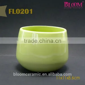 Light Blue Wholesale Ceramic Plant Pots thumbnail-4