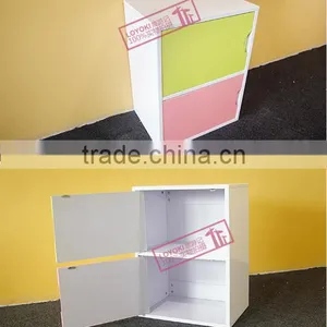 Colorful DIY Assembly Wood Cabinet Wooden Cube Storage Home Furniture Storage Boxes Cabinet thumbnail-6
