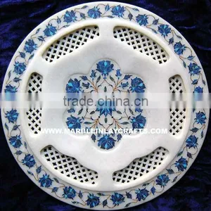 Excellent Quality Marble Inlay Plate With Jali thumbnail-1