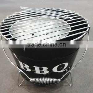 Hot Sell Garden BBQ Bucket Portable Charcoal Grill Metal Barbecue Set thumbnail-2