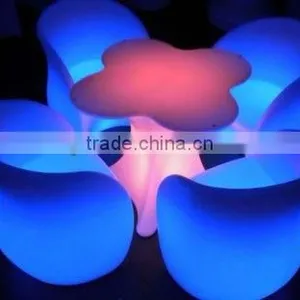 2 Years Warranty Fashion Beautiful Design Plastic LED Sofa & Table With 16 Colors Change by Remote Control thumbnail-2