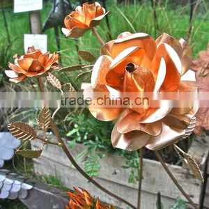 Outdoor Decoration Modern Metal Copper Rose Garden Sculpture thumbnail-1