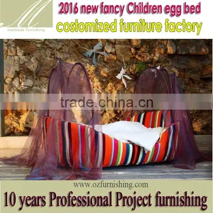 MMD06 Luxury Fabric Egg Bed 2016 New Children Furniture Funky Baby Kids Bedroom Furniture thumbnail-1