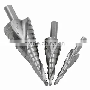 Spiral Flute Titanium Coated Hss Step Drill Bit Hole Cutter Core Hex Shank thumbnail-1