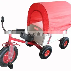 Children Wooden Wagon With Canopy TC1803C-1 thumbnail-1