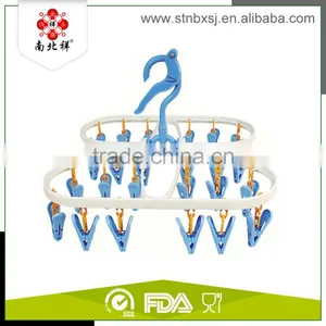Plastic Folding Clothes Drying Rack thumbnail-1