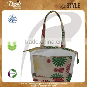 Customize See Through PVC/ PP Laminated Juco Bag With Pouch thumbnail-1