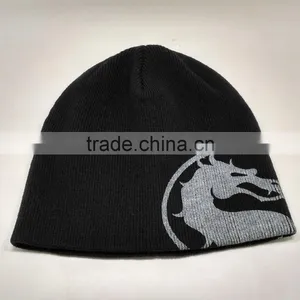 Dragon Stamp in Autumn and Winter Wool Knitted Hat Hat Cap Cap Ear Warm Set thumbnail-1