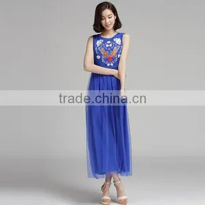 New Fashioned Embroidery Long Ladies Dress 2014 thumbnail-1