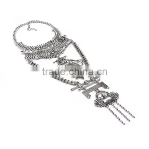 Vintage Ethnic Alloy Pendant Necklace Jewelry ,unisex Costume Accessories thumbnail-2
