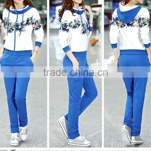 Women Casual Clothing Sets Jogging Printing Track Suit Home Dress OEM China thumbnail-3