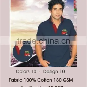 MEN POLO T-SHIRT EMBORIDRY DESIGN PRINTED IN 10 COLORS & 10 DESIGNS thumbnail-3