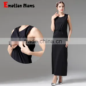 Emotion Moms Summer OEM Service Europe Long Breastfeeding Maxi Dress Maternity Evening Dresses thumbnail-2