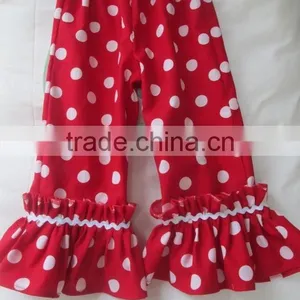 Wholesale Children's Clothes Girls Pants Girls Ruffle Polka Dot Print Baby Leggings thumbnail-1
