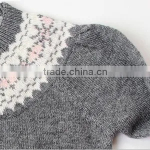 Girls Snowflake Pattern Knitted Christmas Sweater thumbnail-5