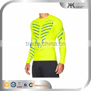 Custom Bright Coloured Mens Actuve Running Shirt Gym Fitness Wear thumbnail-3
