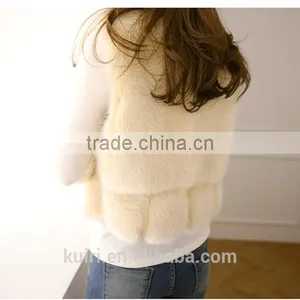 2017 Wommens Short Secction Faux Fox Fur Vest Casual Winter And Autumn Female Sleeveless Fox Jackets Waistcoats Fpc-467 thumbnail-1