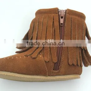 Baby Moccasins Winter Snow Long Tassel Kids Boots Wholesale thumbnail-3
