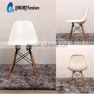 LS-4001 Wholesale Factory Cheap Price Colored Plastic Chair With Wood Eiffel Leg thumbnail-4