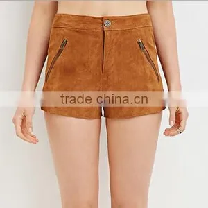 EY0579P Camel 100% Polyester Women Office Shorts 2016 thumbnail-1