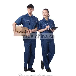 Unisex Heavy Duty Summer Short Sleeve Work Shirt and Pants thumbnail-1